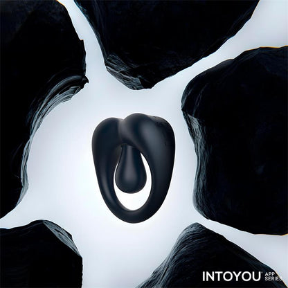INTOYOU APP SERIES - KENNY PENIS RING WITH CLITORIS STIMULATOR AND APP NIGHT BLUE