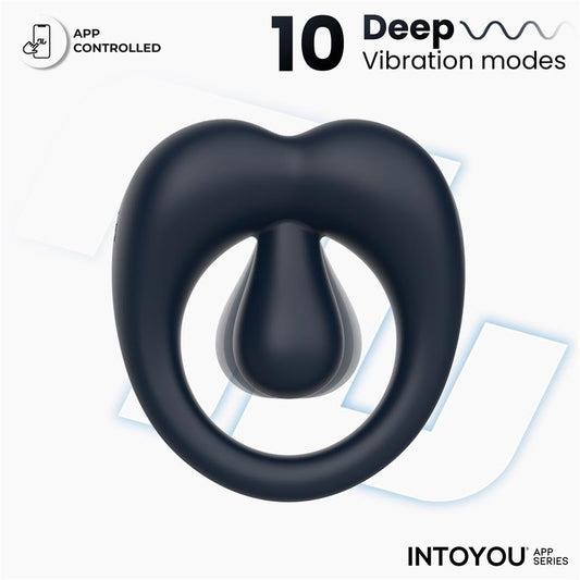 INTOYOU APP SERIES - KENNY PENIS RING WITH CLITORIS STIMULATOR AND APP