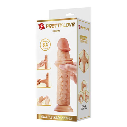 PRETTYLOVE - KEON DILDO WITH SLIDING SKIN-RETRACTIL 21 CM