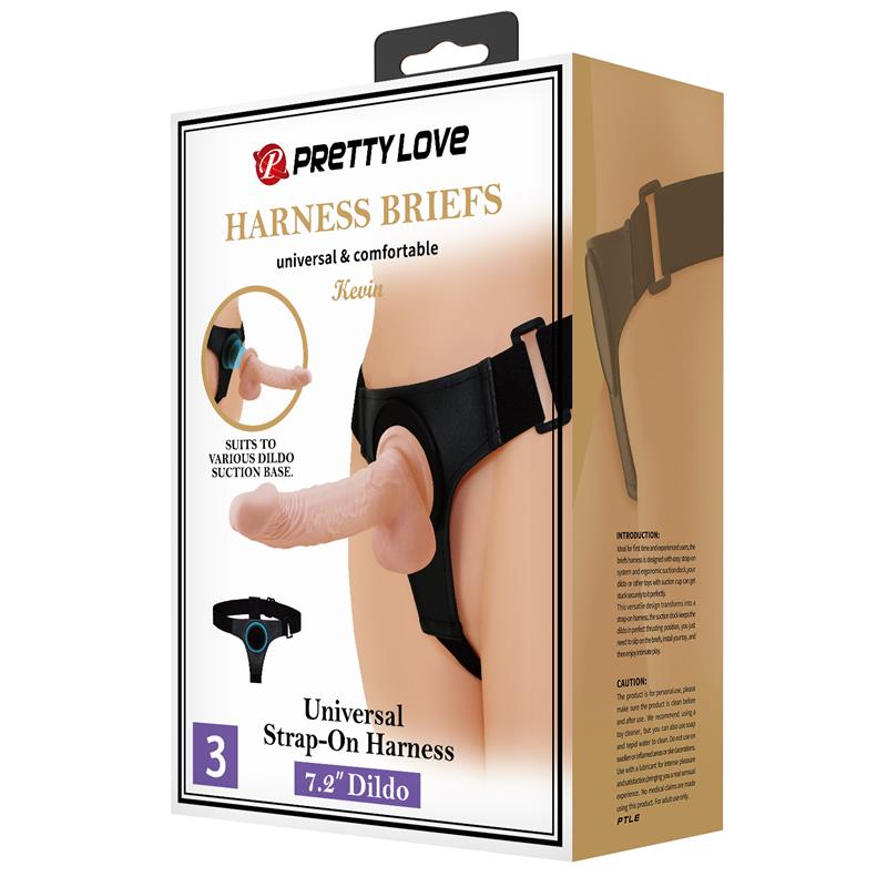 PRETTYLOVE - KEVIA HARNESS WITH DILDO 7,2