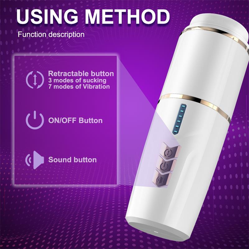 JUICY LAMOUR - KIMI MALE MASTURBATOR WITH TELESCOPING AND ROTATION FUNCTIONS
