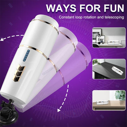 JUICY LAMOUR - KIMI MALE MASTURBATOR WITH TELESCOPING AND ROTATION FUNCTIONS