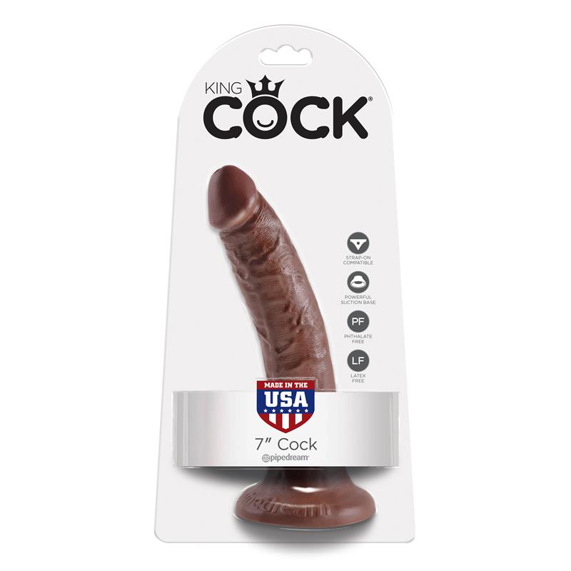KING COCK - KING COCK 17,78 CM COCK - BROWN