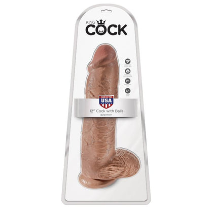 KING COCK - KING COCK COCK WITH BALLS 12 - TAN