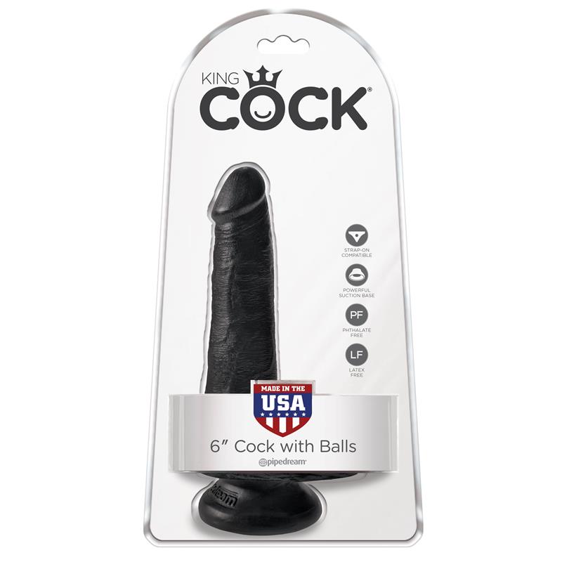 KING COCK - KING COCK COCK WITH BALLS 6 - BLACK