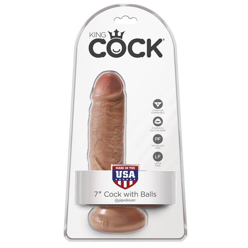 KING COCK - KING COCK COCK WITH BALLS 7 - TAN