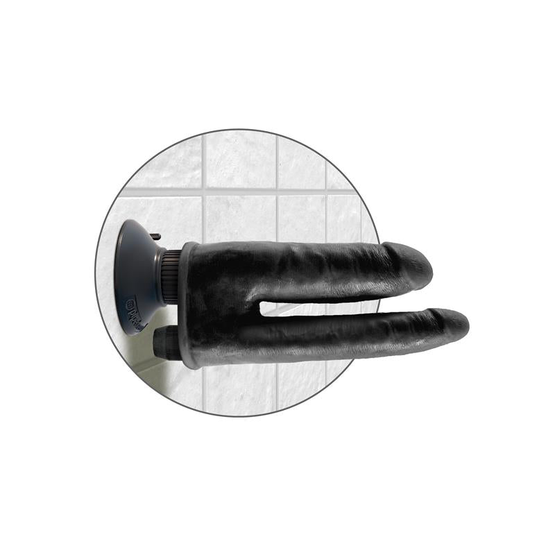 KING COCK - KING COCK DOUBLE VIBRATING DOUBLE PENETRATOR 8 - BLACK