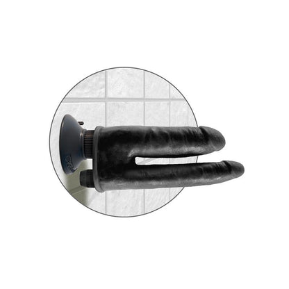 KING COCK - KING COCK DOUBLE VIBRATING DOUBLE PENETRATOR 8 - BLACK