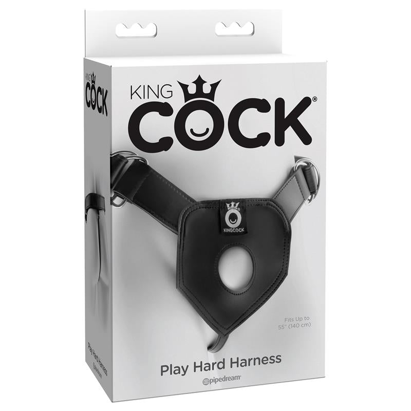 KING COCK - KING COCK  PLAY HARD HARNESS-BLACK