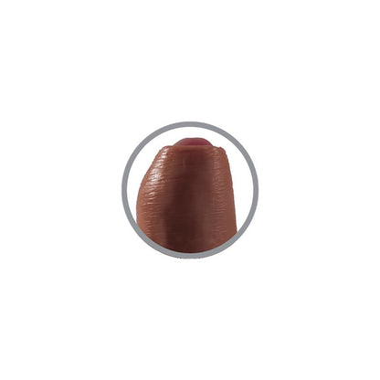 KING COCK - KING COCK REALISIC DILDO WITH MOVABLE FORESKIN BROWN 6