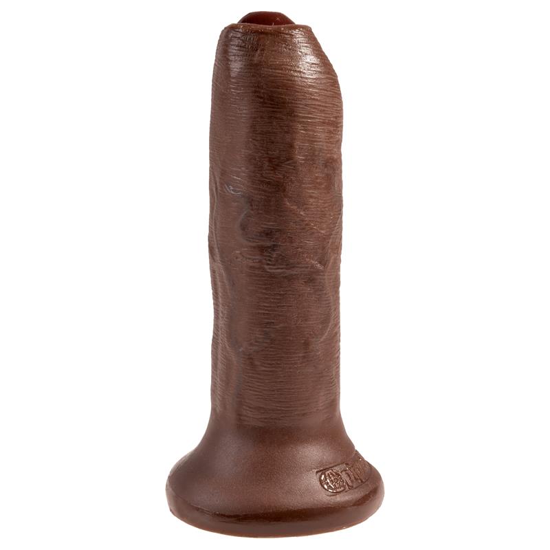 KING COCK - KING COCK REALISIC DILDO WITH MOVABLE FORESKIN BROWN 6