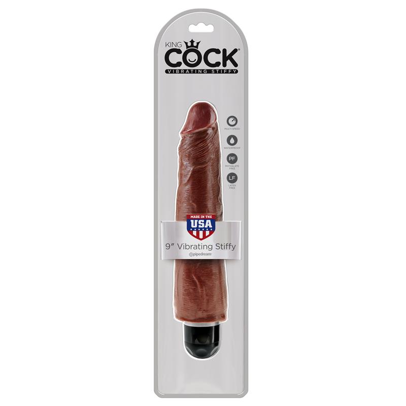 KING COCK - KING COCK VIBRATING STIFFY 9 - BROWN