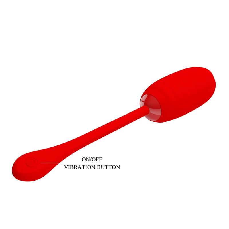 PRETTYLOVE - KIRK VIBRATING EGG RED