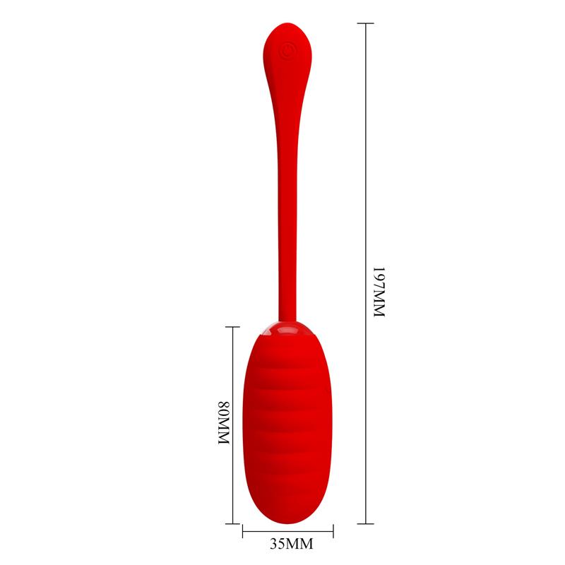 PRETTYLOVE - KIRK VIBRATING EGG RED