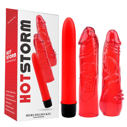 CHISA - KIT DILDO AND VIBE HERS DILDO KIT RED