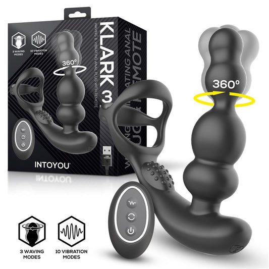 INTOYOU - KLARK VIBRATING AND WAVING BUTT PLUG WITH REMOTE
