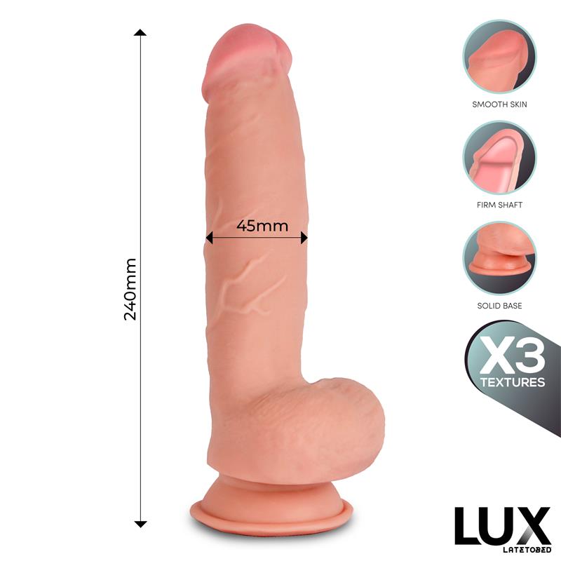 LUX - KLAUS TRIPLE DENSITY DILDO WITH BALLS 9.4