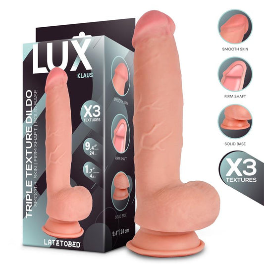 LUX - KLAUS TRIPLE DENSITY DILDO WITH BALLS 9.4