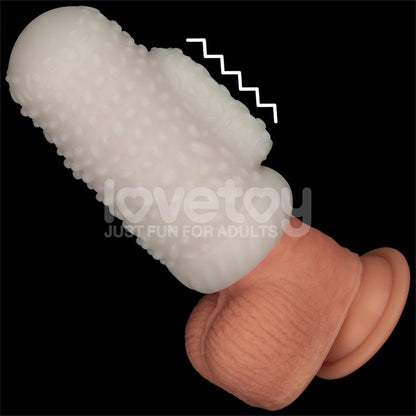 LOVETOY - KNIGHTS RING VIBRATING DUAL PURPOSE SLEEVE DRIP