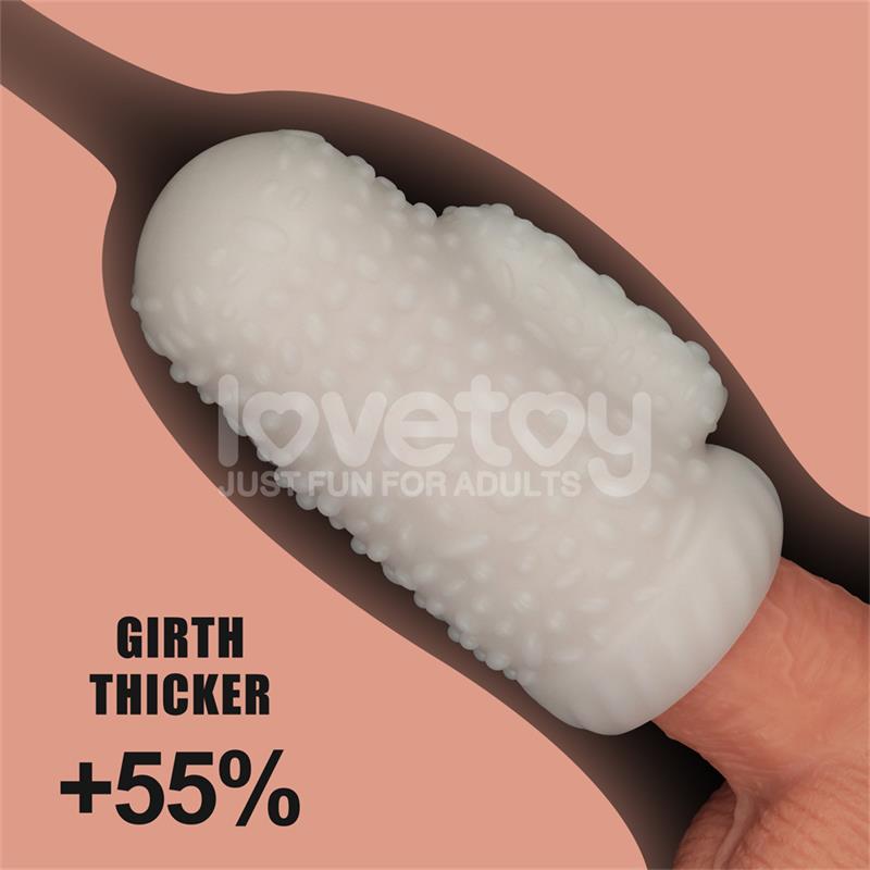 LOVETOY - KNIGHTS RING VIBRATING DUAL PURPOSE SLEEVE DRIP