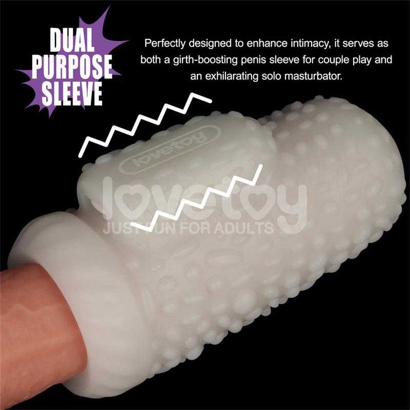 LOVETOY - KNIGHTS RING VIBRATING DUAL PURPOSE SLEEVE DRIP