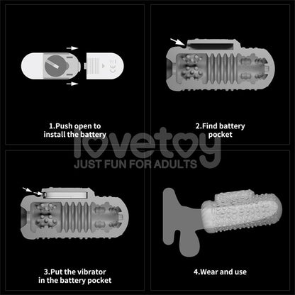 LOVETOY - KNIGHTS RING VIBRATING DUAL PURPOSE SLEEVE DRIP