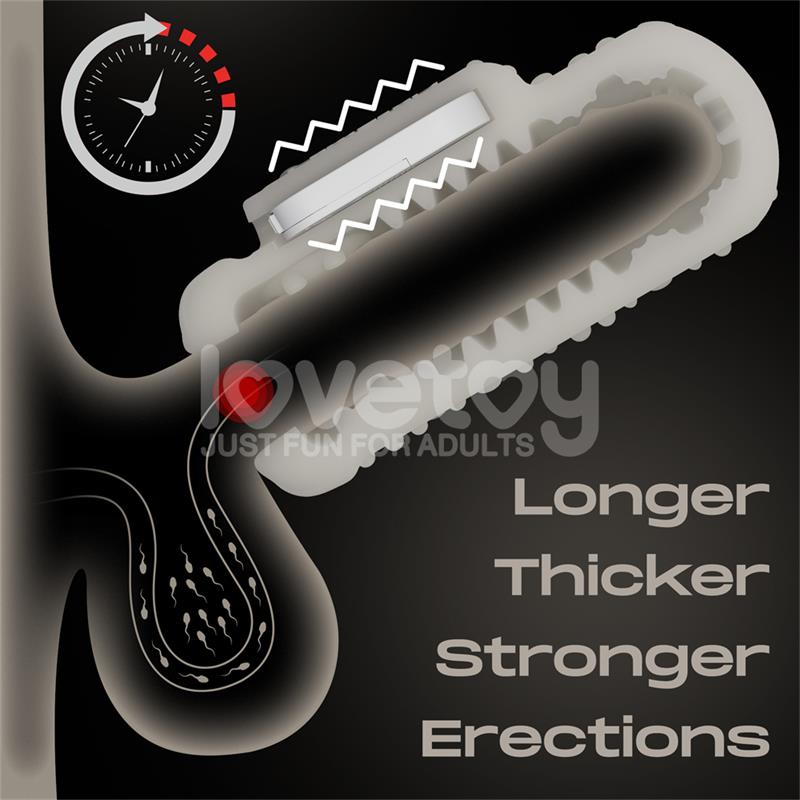 LOVETOY - KNIGHTS RING VIBRATING DUAL PURPOSE SLEEVE DRIP