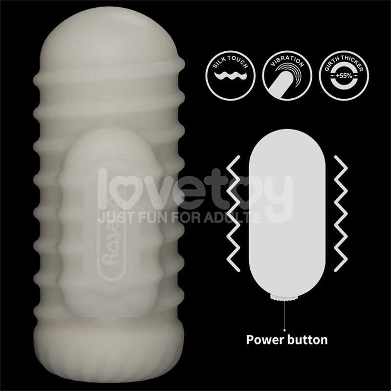 LOVETOY - KNIGHTS RING VIBRATING DUAL PURPOSE SLEEVE WAVY