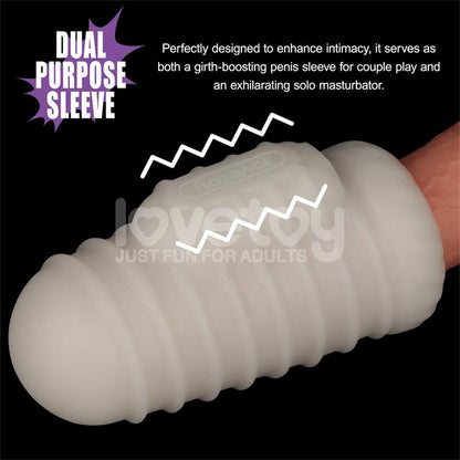 LOVETOY - KNIGHTS RING VIBRATING DUAL PURPOSE SLEEVE WAVY