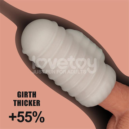 LOVETOY - KNIGHTS RING VIBRATING DUAL PURPOSE SLEEVE WAVY
