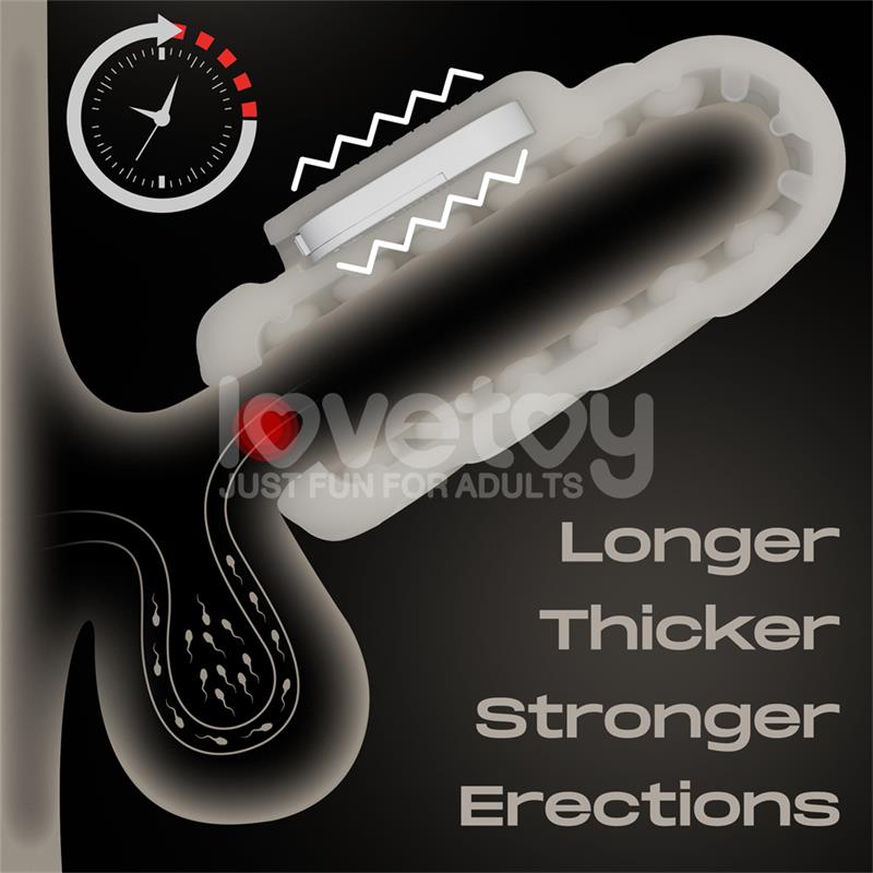 LOVETOY - KNIGHTS RING VIBRATING DUAL PURPOSE SLEEVE