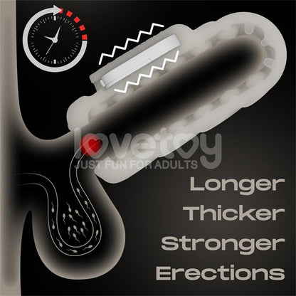LOVETOY - KNIGHTS RING VIBRATING DUAL PURPOSE SLEEVE