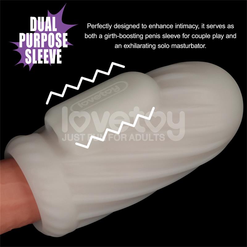 LOVETOY - KNIGHTS RING VIBRATING DUAL PURPOSE SLEEVE