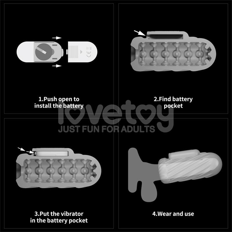 LOVETOY - KNIGHTS RING VIBRATING DUAL PURPOSE SLEEVE