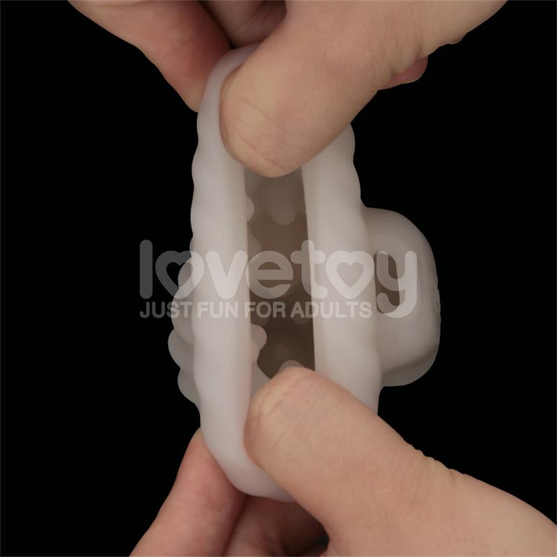 LOVETOY - KNIGHTS RING VIBRATING DUAL PURPOSE SLEEVE
