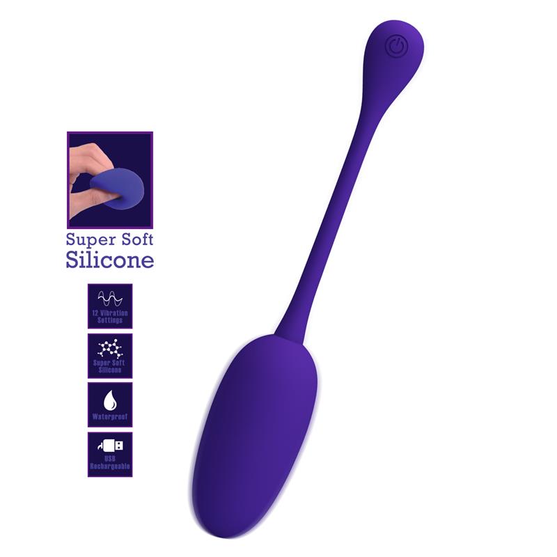 PRETTYLOVE - KNUCKER VIBRATING EGG PURPLE