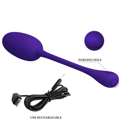 PRETTYLOVE - KNUCKER VIBRATING EGG PURPLE