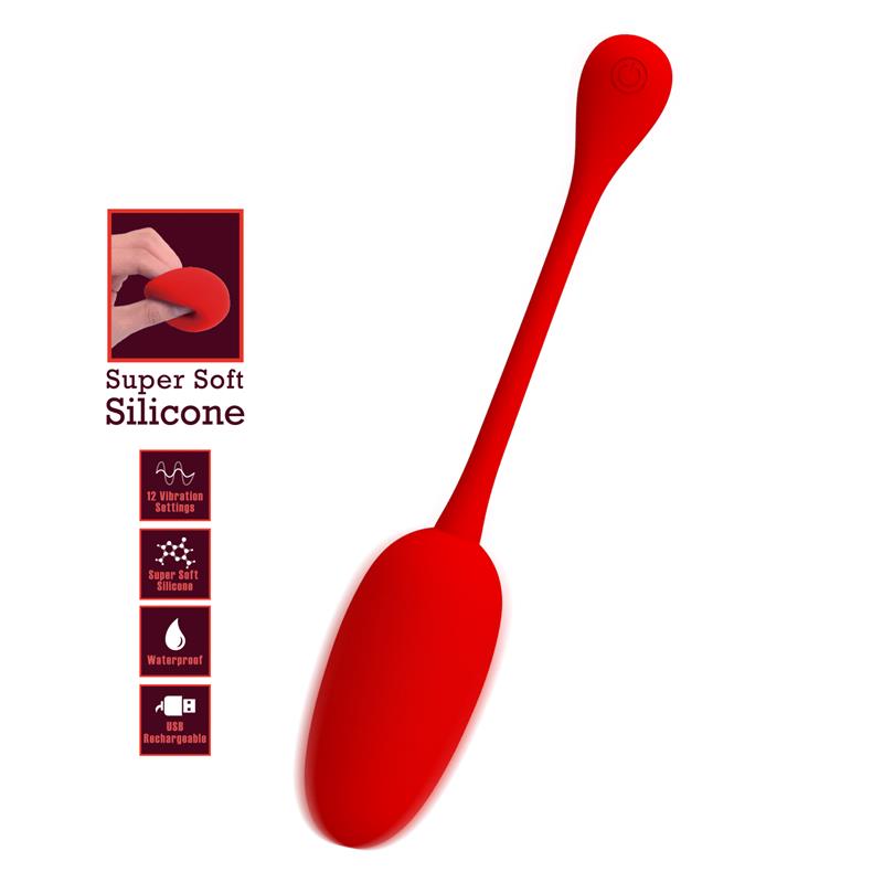 PRETTYLOVE - KNUCKER VIBRATING EGG RED
