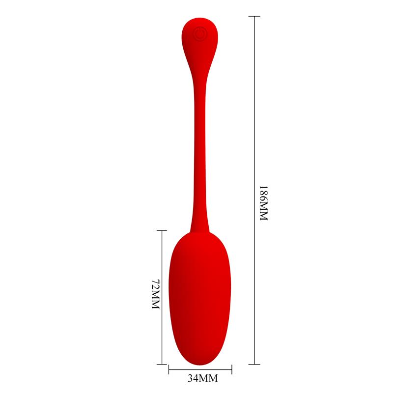 PRETTYLOVE - KNUCKER VIBRATING EGG RED