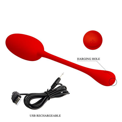 PRETTYLOVE - KNUCKER VIBRATING EGG RED