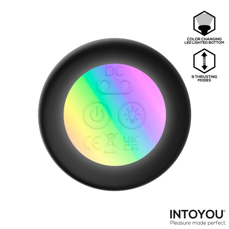 INTOYOU - KRAX BUTT PLUG WITH VIBRATION, THRUSTING, LED LIGHT AND REMOTE