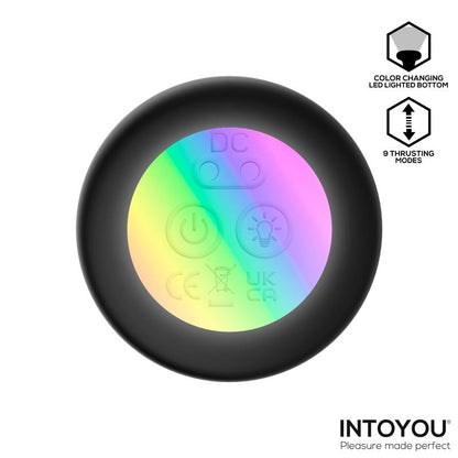 INTOYOU - KRAX BUTT PLUG WITH VIBRATION, THRUSTING, LED LIGHT AND REMOTE