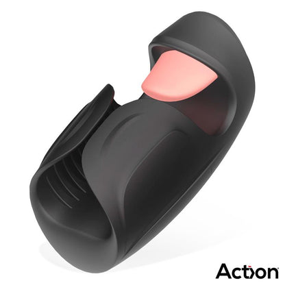 ACCIÓN - MASTURBADOR KUBEX CON LENGUA LAMEDORA, PULSACIÓN Y VIBRACIÓN