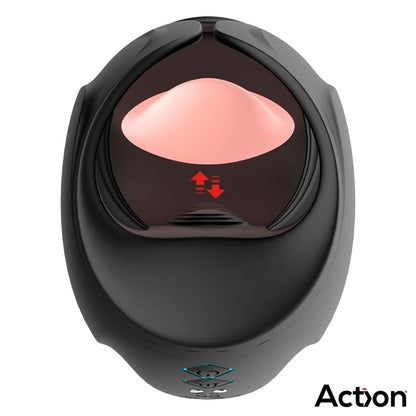 ACCIÓN - MASTURBADOR KUBEX CON LENGUA LAMEDORA, PULSACIÓN Y VIBRACIÓN