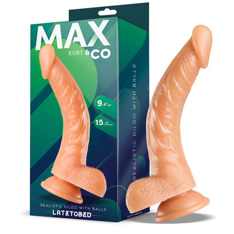 MAX & CO - KURT REALISTIC DILDO WITH TESTICLES FLESH 9,4 - 24 CM