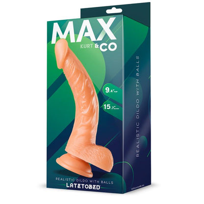 MAX & CO - KURT REALISTIC DILDO WITH TESTICLES FLESH 9,4 - 24 CM