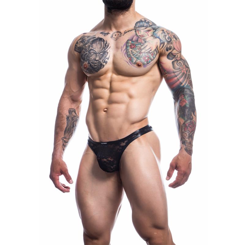 CUT4MEN - L4CE03 THONG WITH LACE