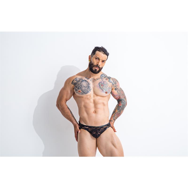 CUT4MEN - L4CE04 SLIP WITH JOCKSTRAP DETAILS WITH LACE