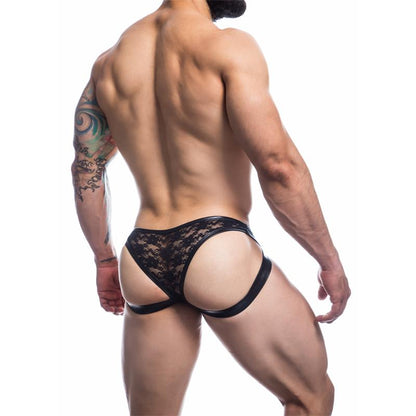 CUT4MEN - L4CE04 SLIP WITH JOCKSTRAP DETAILS WITH LACE