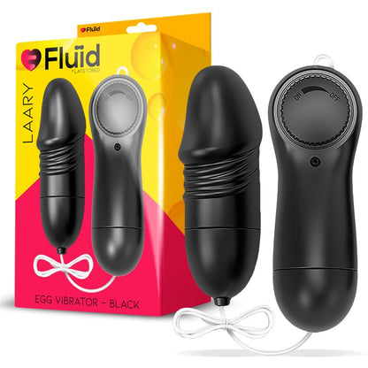 FLUÏD - LAARY MULTI-SPEED VIBRATING EGG WITH REMOTE CONTROL BLACK